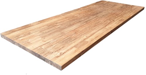 Teak Solid Table top with T-Iron 300