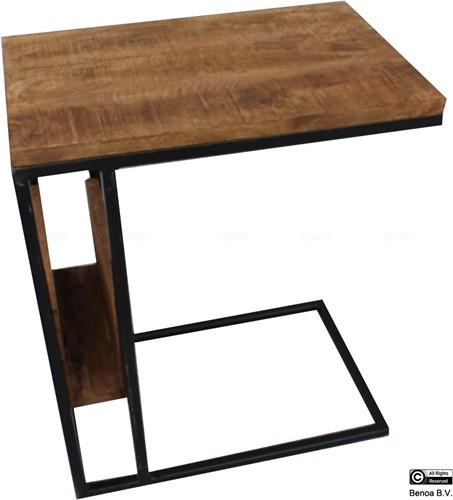 Iron End Table & Side Rack