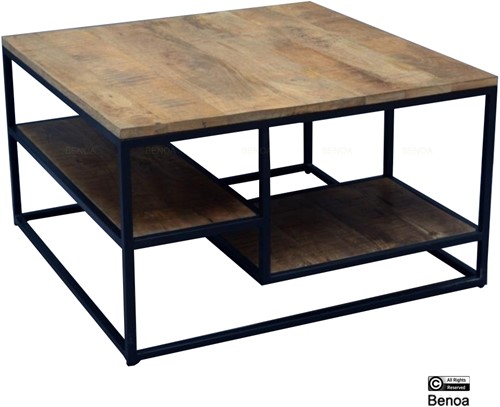 Wooden Iron Coffee Table 70